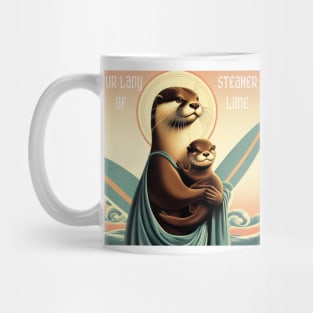 Our Lady of Steamer Lane ottter 841 with pup v2 Mug